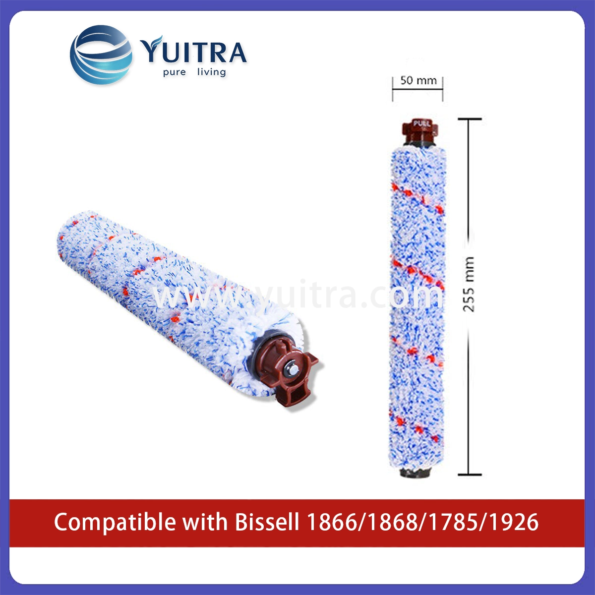 Compatible Bissell Wet Dry Vacuum Brush Roller Replacement for 1866/1868/1785/1926 Series - Image 2