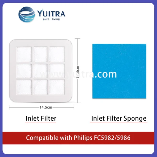 Alternative view of Compatible Philips Vacuum Cleaner HEPA Filter Sponge Replacement for FC5982/5986
