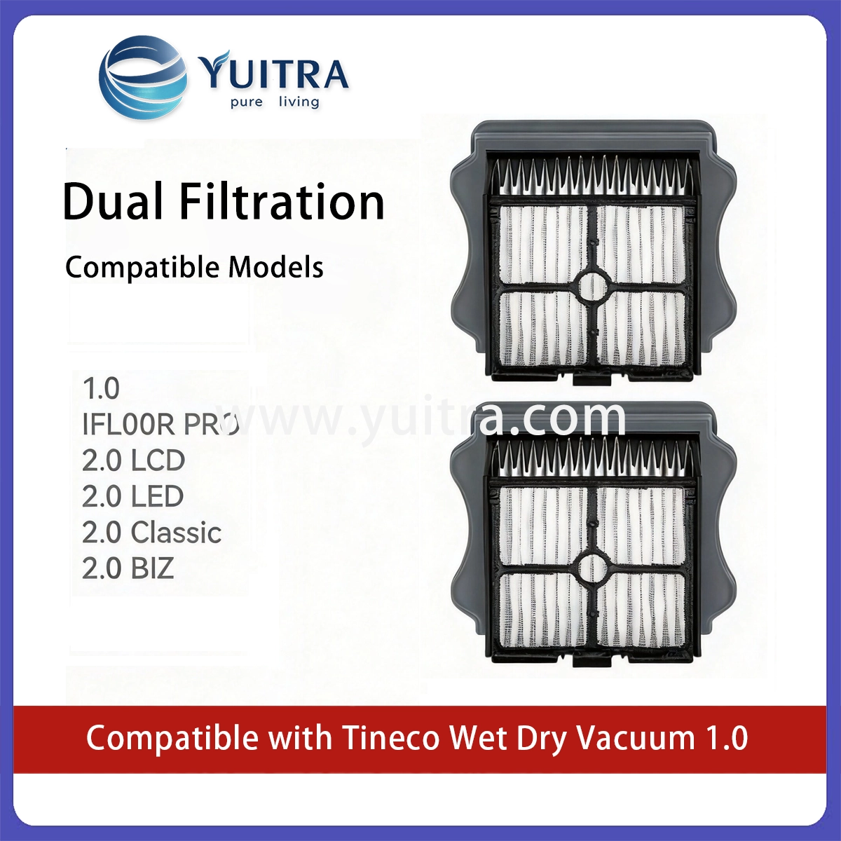 Compatible Tineco Wet Dry Vacuum Filter Replacement for 1.0/2.0/3.0 Series - Image 2