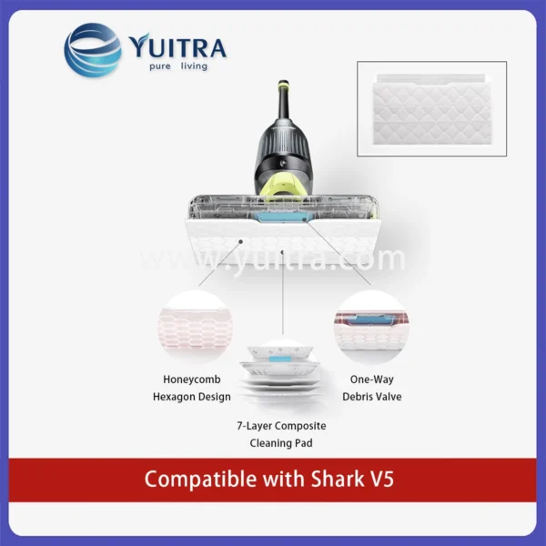 Alternative view of Compatible Shark Wet Dry Vacuum Cleaner Mop Pads Replacement for V5 Series