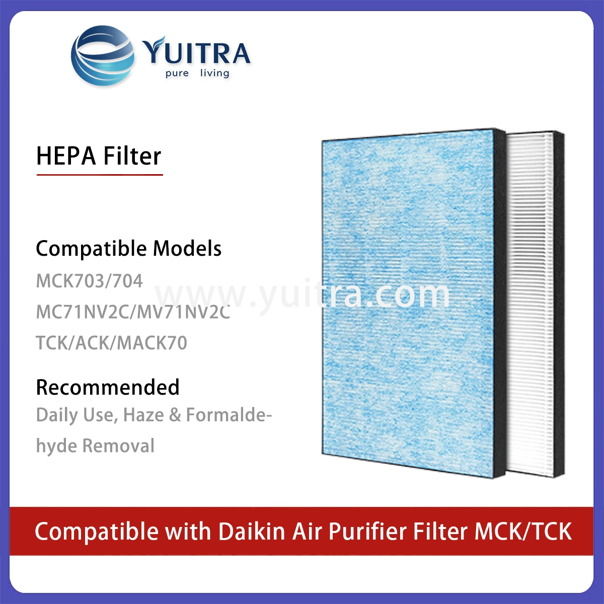 Compatible Daikin Air Purifier Filter Replacement for MCK703/704 MC/MV71 TCK Series - Image 2