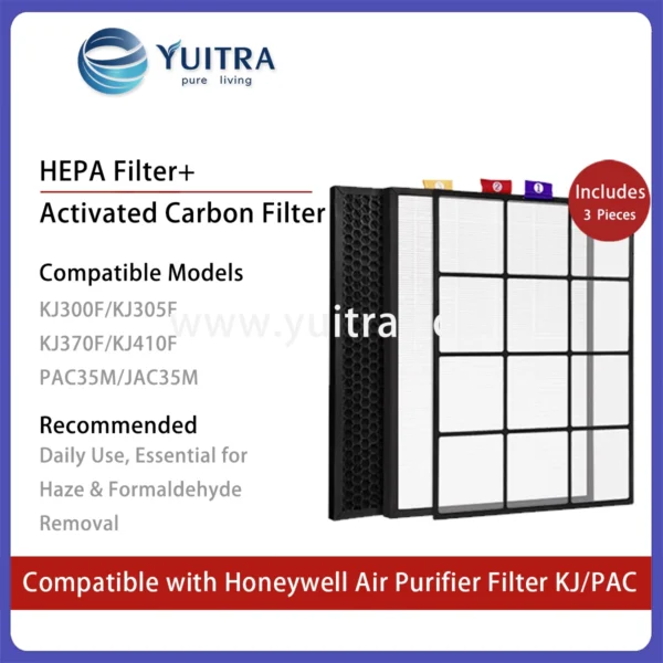 Compatible Honeywell Air Purifier Filter Replacement for KJ300F/305F/310F/370F/400F JAC35M PAC35M Series 3-Light Older Models - Image 6