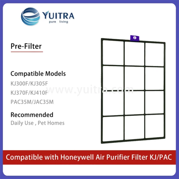 Alternative view of Compatible Honeywell Air Purifier Filter Replacement for KJ300F/305F/310F/370F/400F JAC35M PAC35M Series 2-Light Newer Models