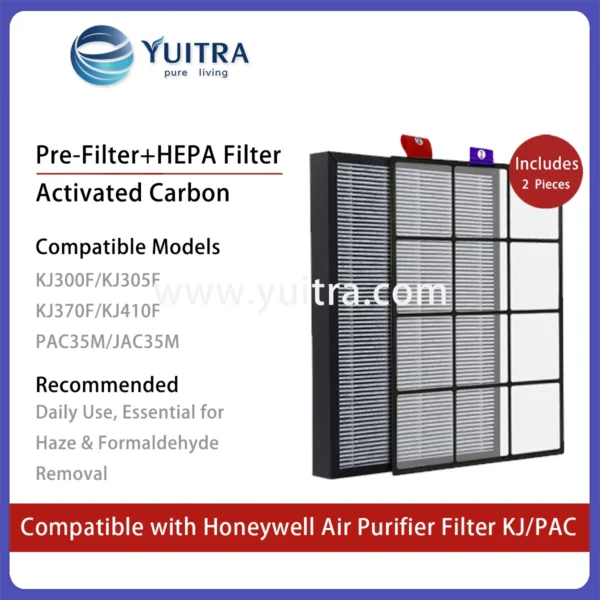 Compatible Honeywell Air Purifier Filter Replacement for KJ300F/305F/310F/370F/400F JAC35M PAC35M Series 2-Light Newer Models - Image 4