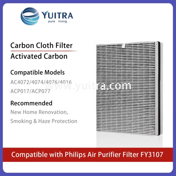 Compatible Philips Air Purifier Filter Replacement FY3107 for AC4016-4072 ACP017 ACP077 Series - Image 3