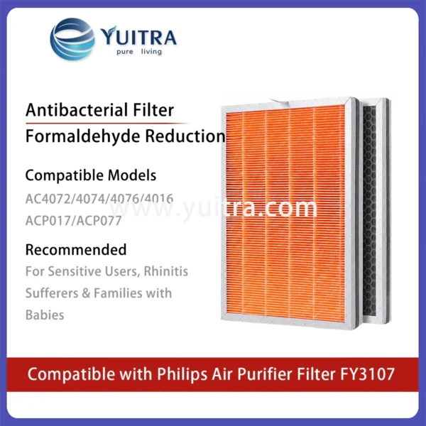 Compatible Philips Air Purifier Filter Replacement FY3107 for AC4016-4072 ACP017 ACP077 Series - Image 4